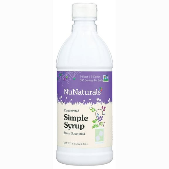 Nunaturals Nustevia Simple Syrup All Purpose Sweetener, 16 Oz