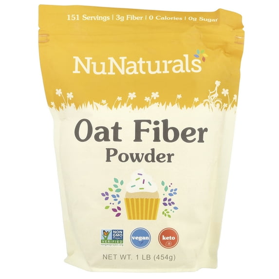 Nunaturals Oat Fiber, 1 Lb