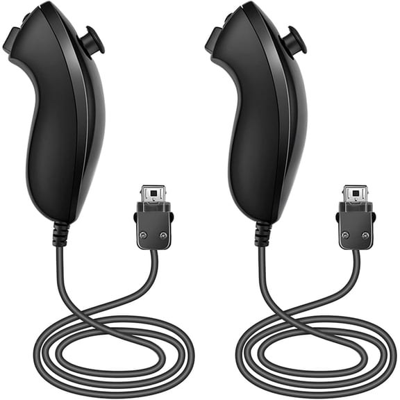 Side Joystick Game Controller Replacement, Retro Wired Gamepad Attachment for Vintage Home Game Systems(Black 2PCS)