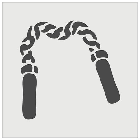 Nunchuks Nunchaku Martial Arts Weapon DIY Cookie Wall Craft Stencil - 5.5 Inch