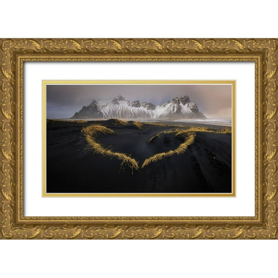 Nunez Buj, Rodrigo 14x10 Gold Ornate Wood Framed with Double Matting Museum Art Print Titled - Stokksnes In Love