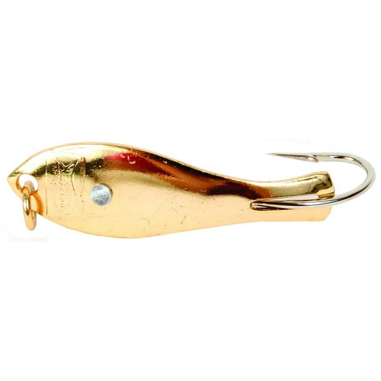 Nungesser 1 1/2 Saltwater Shad Spoon Fishing Lure, Gold Plain