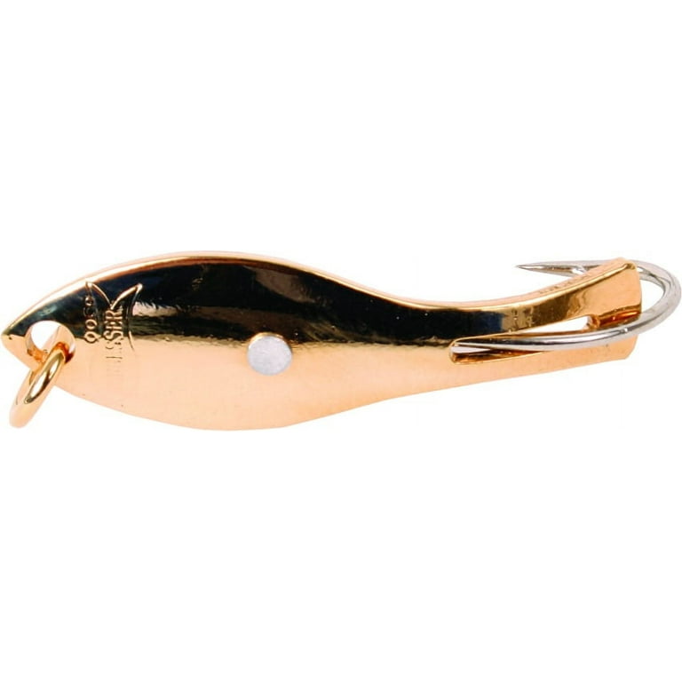 Nungesser Saltwater Shad Spoon Fishing Lure, Gold Plain, 1/24 oz., 2-pack