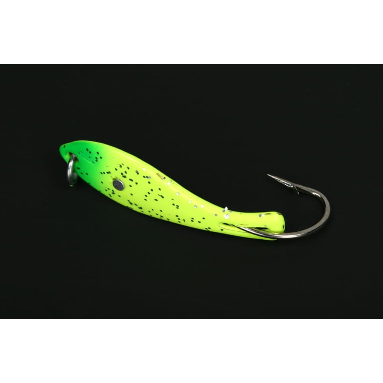 Nungesser Saltwater Shad Spoon Fishing Lure, Green & Yellow, 1 1/2, 1/16  Ounce 