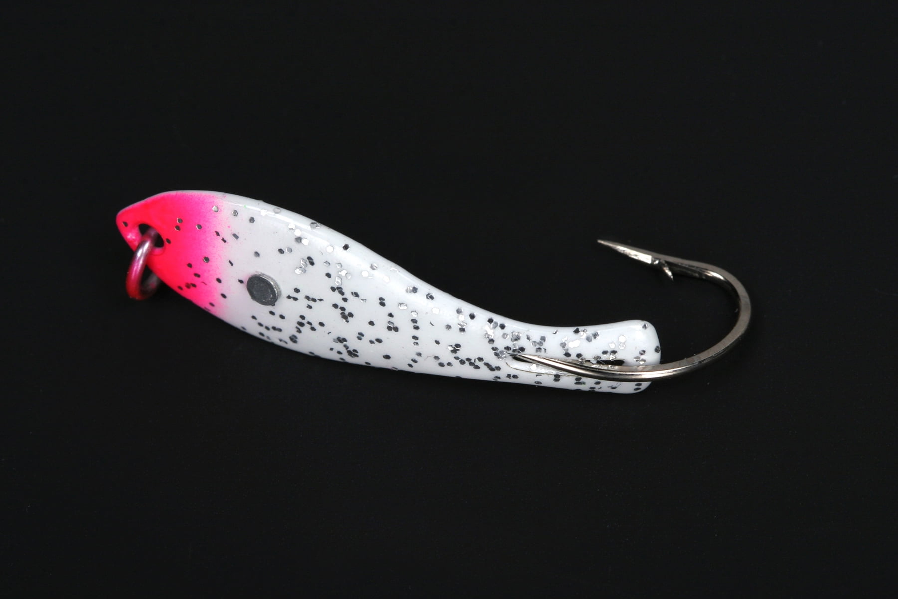 Nungesser Saltwater Shad Spoon Fishing Lure, Hot Pink & White, 1 1/2