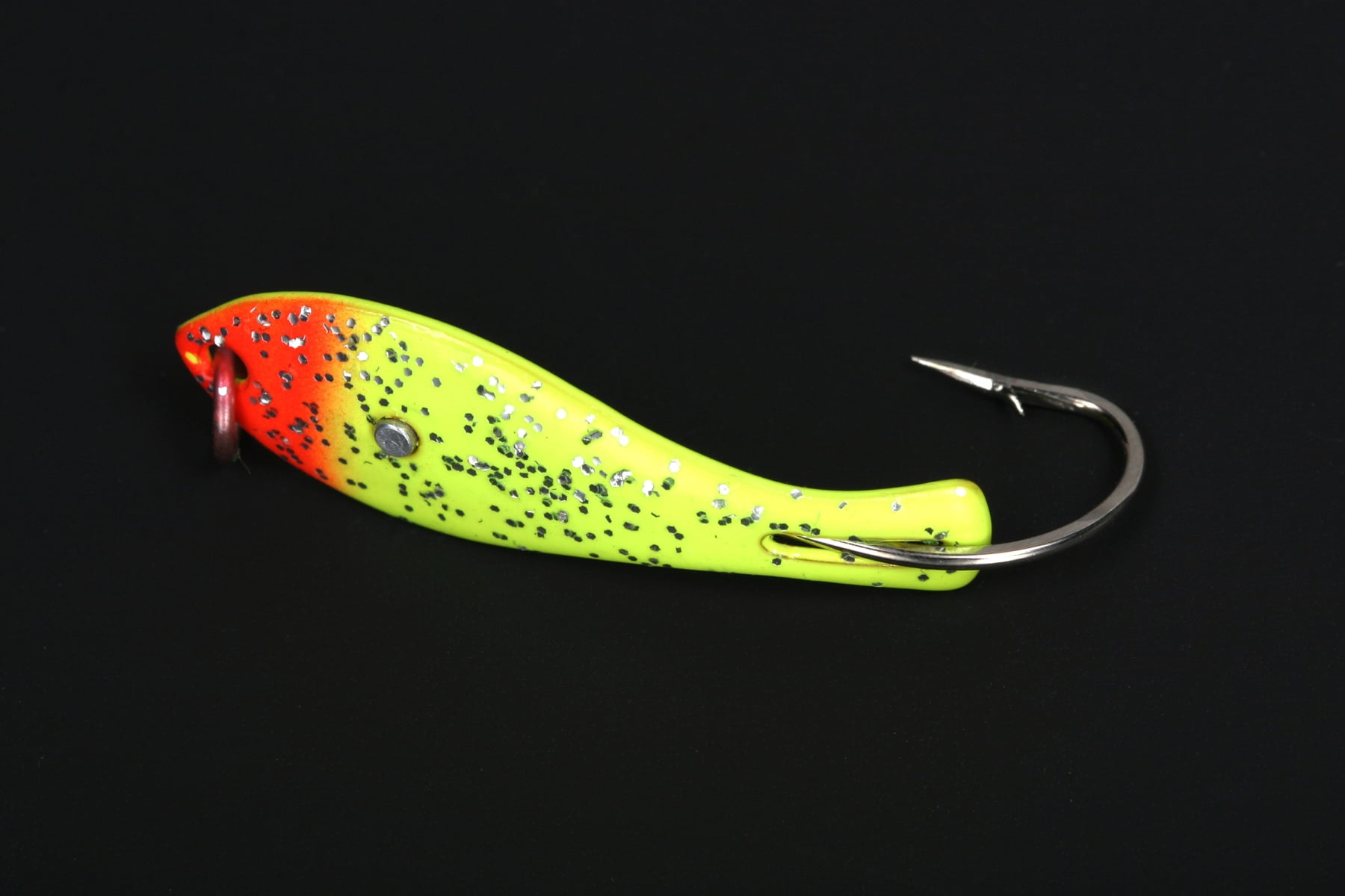 Nungesser Saltwater Shad Spoon Fishing Lure, Red & Yellow, 1 1/2