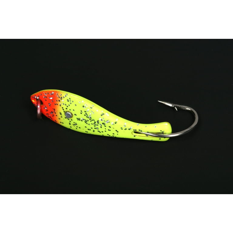 Nungesser Saltwater Shad Spoon Fishing Lure, Red & Yellow, 1 1/2, 1/16  Ounce