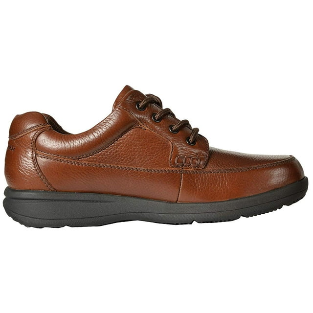 Nunn Bush Cam Oxford Casual Walking Shoe Cognac Tumbled Leather
