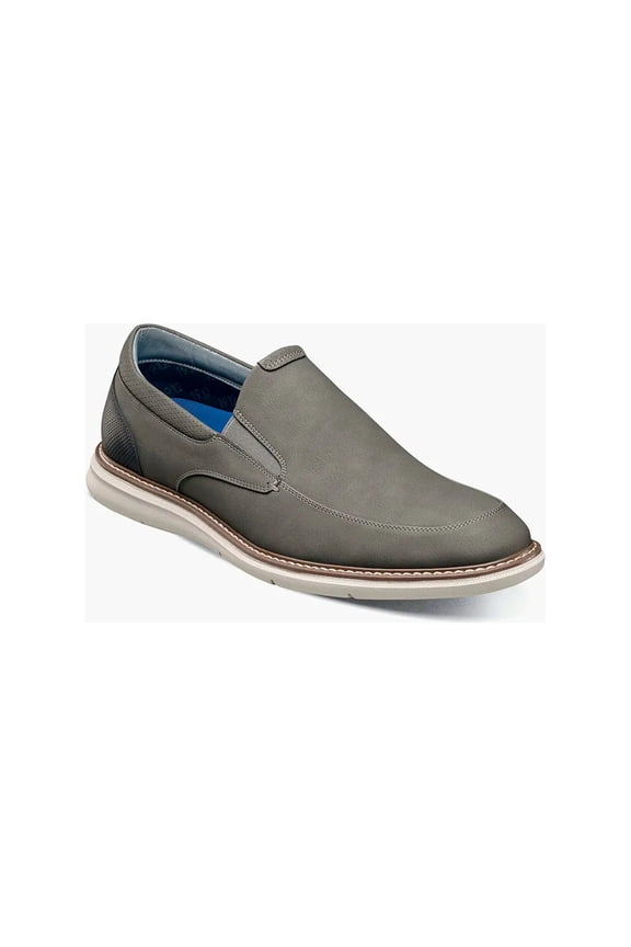 Nunn Bush Chase Casual Moc Toe Slip-On Walking Shoes Gray 85106-020