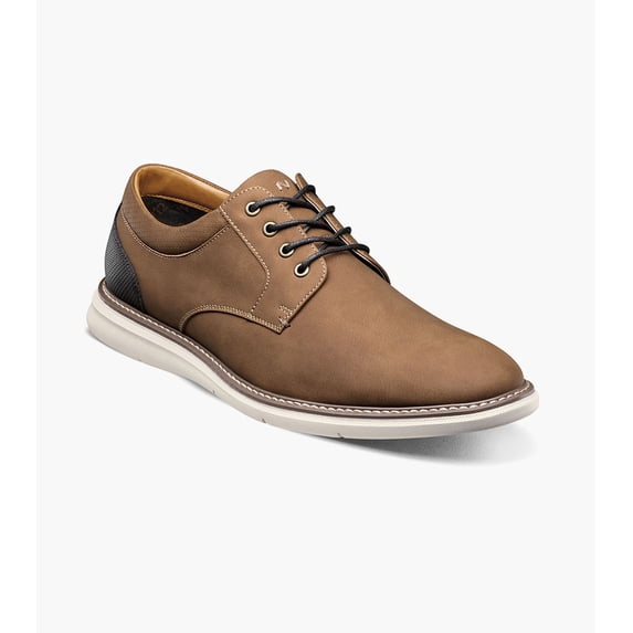 Nunn Bush Chase Casual Men's Plain Toe Oxford, Cognac Multi, 9