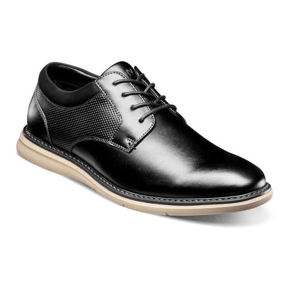 Nunn Bush® Chase Men's Plain Toe Oxford Shoes Color: Black Multi Size: 14