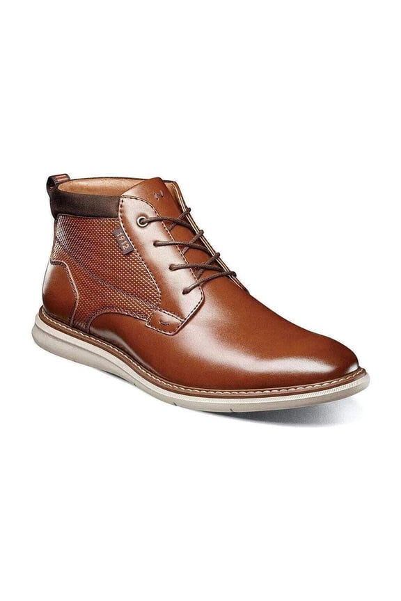 Nunn Bush Chase Plain Toe Chukka Dress Modern Boot Cognac Multi 85049-229