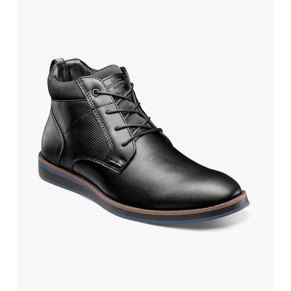 Nunn Bush Circuit Men's Plain Toe Chukka Boot, Black, 13