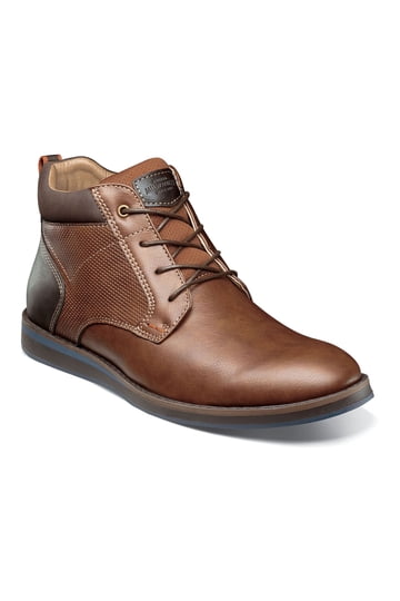 Nunn Bush Men\'s 9M Brown‎ Leather preppy Chukka Boots Lace Up Dress Casual Shoes Ozark II Plain Toe Chukka Men main image 4