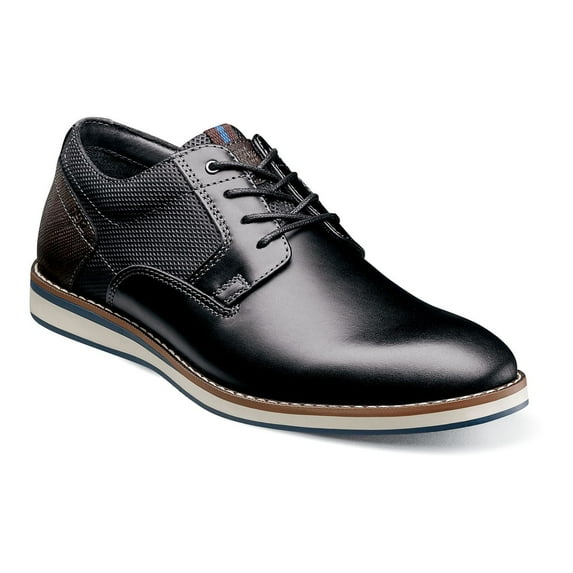 Nunn Bush® Circuit Men's Plain Toe Oxford Shoes Color: Black Multi Size: 11.5