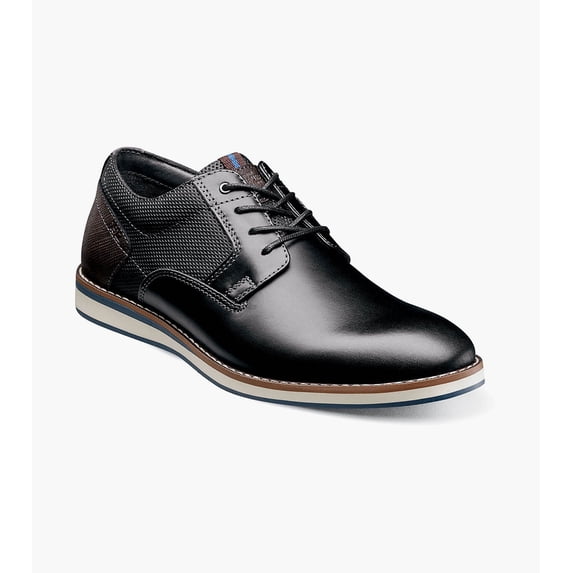 Nunn Bush Circuit Men's Plain Toe Oxford, Black Multi, 11.5