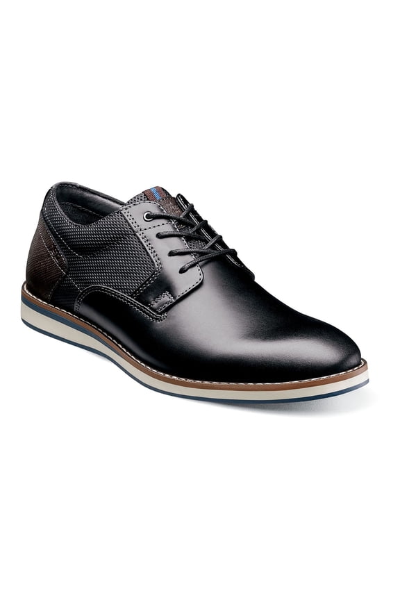 ® Circuit Men's Plain Toe Oxford Shoes Color: Black Multi Size: 8