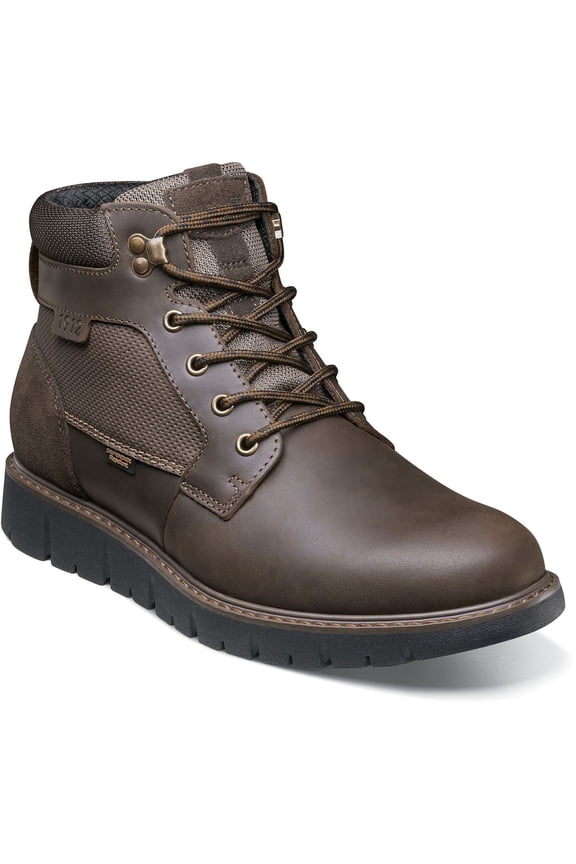 Nunn Bush Karnak Plain Toe Boot water resistance Brown CH 85088-215