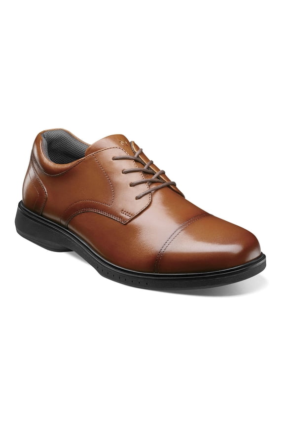Mens Pro Cap Toe Oxford with Kore Slip Resistant Comfort Technology, Cognac 11.5 m