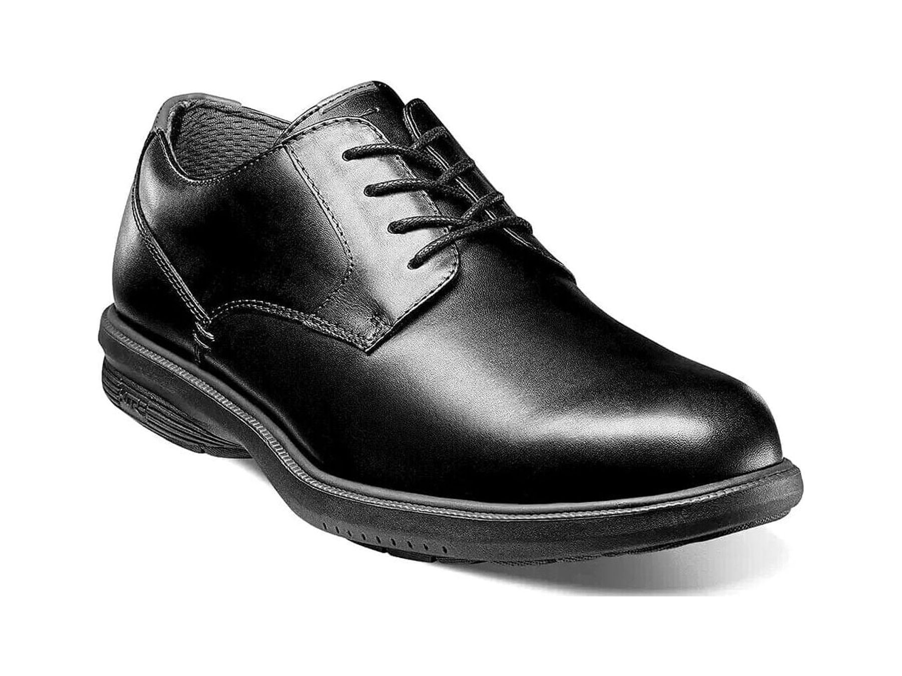 Nunn Bush Marvin Street Plain Toe Oxford Shoes Kore Leather Black 84715-001 - image 1 of 7