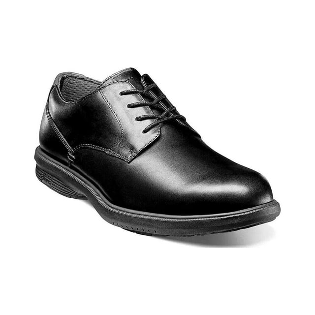 Nunn Bush Marvin Street Plain Toe Oxford Shoes Kore Leather Black 84715-001