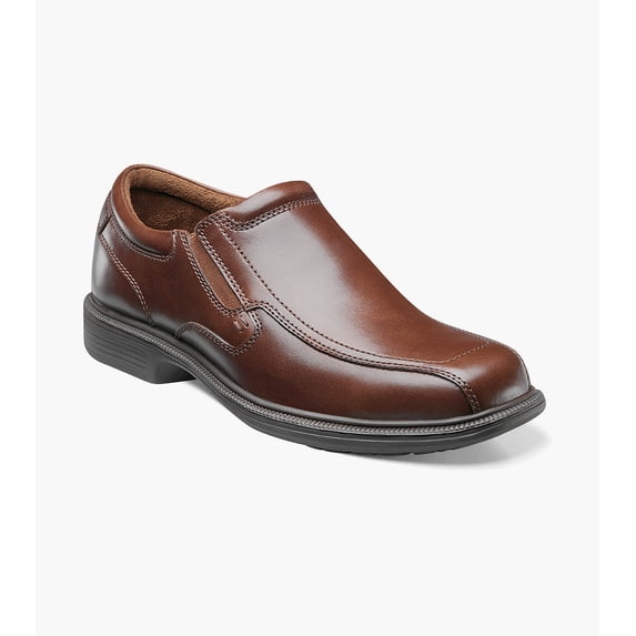 Nunn Bush Bleeker Street Men's Bike Toe Slip On, Cognac, 13WW