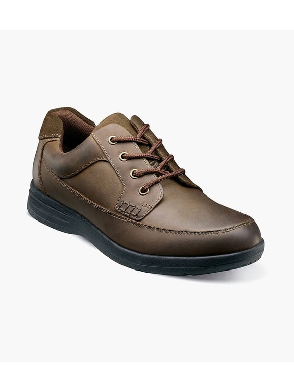 Cam Men's Moc Toe Oxford, Brown Crazy Horse, 9.5W