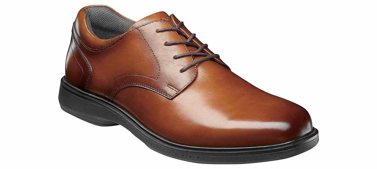 Nunn Bush Baxter Plain Toe Leather‎ Oxfords Men\'s Cognac Sz 9 nunn bush mens shoes oxfords main image 2