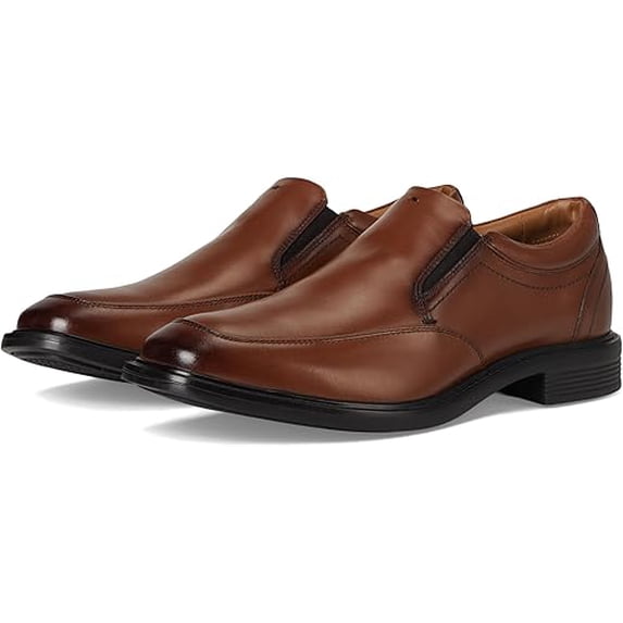 Nunn Bush Men's Stark Moccasin Toe Slip-On Leather Dress Casual Business Formal Loafer, Cognac, 13 w