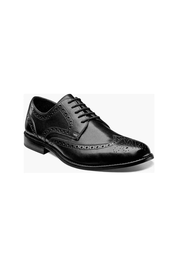 Nunn Bush Nelson Wingtip Oxford Dress Shoes Leather Black 84525-001
