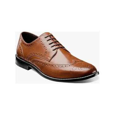 Nunn Bush Nelson Wingtip Oxford Dress Shoes Leather Cognac 84525-221