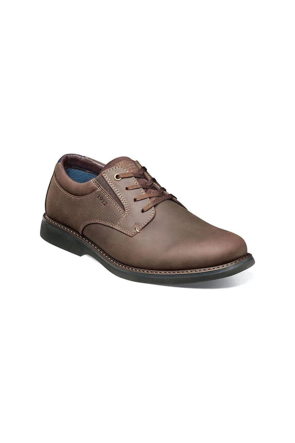 Men's Otto Plain Toe Oxford Leather Lace Up with Lightweight Sole, Brown Crazy Horse, 8.5 Medium