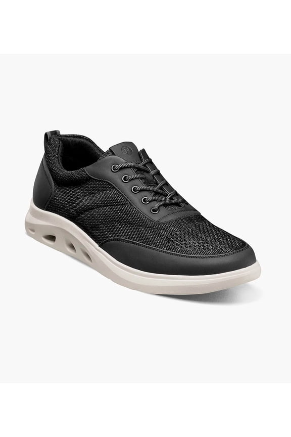 Nunn Bush Ponte Knit Moc Toe Sneaker Lightweight Black Multi 85116-009 11 m