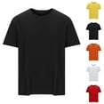 thumbnail image 1 of NuoCaiYun Cotton Tops Men'S Summer Casual Loose Short Sleeved Round Neck T-Shirt Solid-Color, 1 of 5