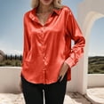 thumbnail image 1 of NuoCaiYun Fall Winter Button Turndown Collar Shirts Women'S Solid Color Long Sleeve Fashionable Tops Polyester, 1 of 6