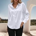 thumbnail image 1 of NuoCaiYun Fall Winter Button Turndown Collar Shirts Women'S Solid Color Long Sleeve Fashionable Tops Polyester, 1 of 6