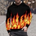 thumbnail image 1 of NuoCaiYun Fall Winter Sweatshirts for Men and Women Hooded Sweater Flame Printed Pullover Blouse with Pockets, 1 of 6