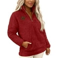 thumbnail image 1 of NuoCaiYun High-Neck Tops Women'S Solid-Color Fleece Pullover Sweatshirt with Half-Zip and Slash Pockets Long-Sleeve, 1 of 6