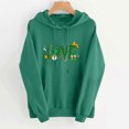 thumbnail image 1 of NuoCaiYun Hoodie for Women St. Patrick's Day Funny Graphic Print Long Sleeve Hooded Drawstring Pullover Sweatshirts with Pocket, 1 of 5
