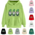 thumbnail image 1 of NuoCaiYun Hoodies for Women Casual Loose St. Patrick's Day Print Long Sleeve Drawstring Hooded Pullover Sweatshirts with Pockets, 1 of 6