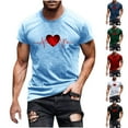 thumbnail image 1 of NuoCaiYun Men'S Graphic Tees Print Short Sleeve Crew Neck T Shirt Casual Fall Summer Tops Trendy Pullover, 1 of 5