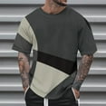 thumbnail image 1 of NuoCaiYun Men'S Striped T Shirt Short Sleeve Round Neck Summer Tops Casual Tee Plus Size S-5XL, 1 of 5