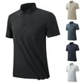 thumbnail image 1 of NuoCaiYun Men'S Summer Shirts Lapel Solid Button Daily Casual Outdoor T-Shirt, 1 of 6