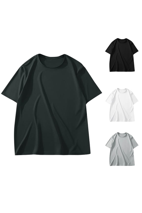 Mens Big and Tall Short Sleeve Quick Dry Moisture Wicking Active Crew Neck T Shirt - Athletic Running Gym Workout Tee Tops