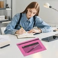 thumbnail image 1 of NuoCaiYun Pencil Pouch 3 Ring, Clear Window Pencil Case with Zipper, Large Capacity Pencil Bag with 3 Reinforced Grommets Binder Cosmetic Bag for Home Office, 1 of 6