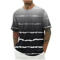 thumbnail image 1 of NuoCaiYun Summer Lightweight Breathable Athletic Tops for Men Gym Workout Short Sleeve Tees Casual Crewneck Gradient T-Shirts, 1 of 2