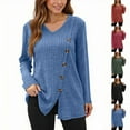 thumbnail image 1 of NuoCaiYun Sweaters for Women Trendy Long Sleeve Shirts Loose Tunic Tops 2025 Winter Polyester Tops, 1 of 6