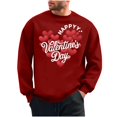 thumbnail image 1 of NuoCaiYun Sweatshirt Men's Crew Neck Fashion Valentine's Day Print Tops Long Sleeve Casual Loose Comfort Pullover, 1 of 6