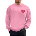 thumbnail image 1 of NuoCaiYun Sweatshirts Men's Crew Neck Fashion Valentine's Day Print Long Sleeve Casual Loose Comfort Pullover Tops, 1 of 6