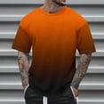 thumbnail image 1 of NuoCaiYun T Shirt for Men Gradient Short Sleeve Round Neck Summer Tops Casual Tee Plus Size S-5XL, 1 of 5